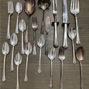Vintage Holmes & Edward’s Silver INLAID Flatware-19 Pcs.